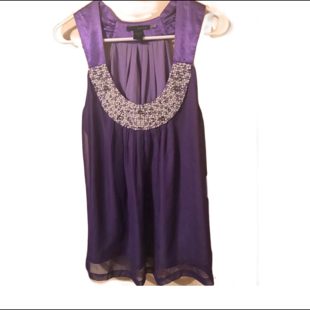 Purple tank top w/sequins